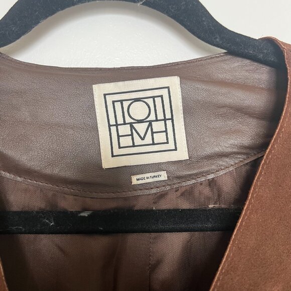 Toteme Brown suede double breasted jacket - Picture 3 of 7